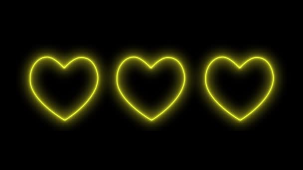 Neon Sign Object Electric Animation Motion Graphics — Vídeo de Stock