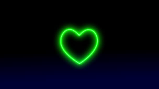 Neon Sign Object Electric Animation Motion Graphics — 图库视频影像