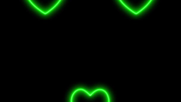 Neon Işareti Nesne Elektriksel Animasyon Grafikleri — Stok video