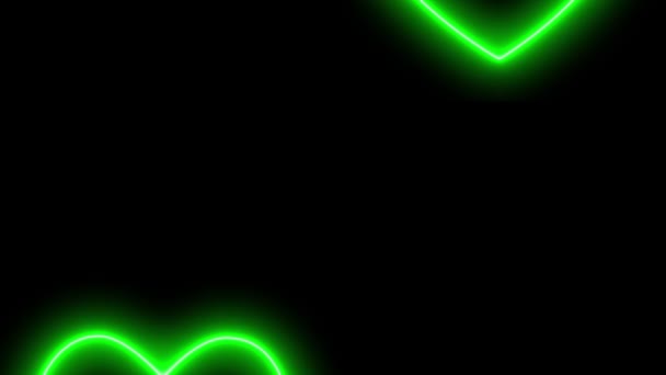 Neon Işareti Nesne Elektriksel Animasyon Grafikleri — Stok video