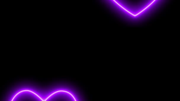 Neon Sign Object Electric Animation Motion Graphics — Video Stock