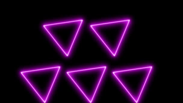 Neon Teken Object Elektrische Animatie Motion Graphics — Stockvideo