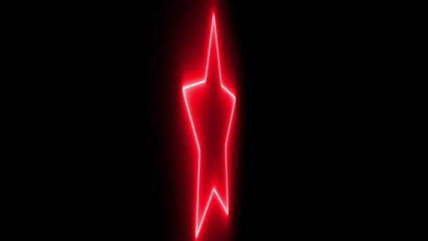 Neon Sign Object Electric Animation Motion Graphics — Vídeo de Stock