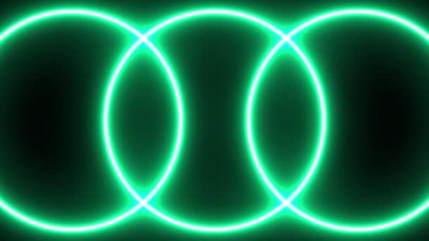 Neon Teken Object Elektrische Animatie Motion Graphics — Stockvideo