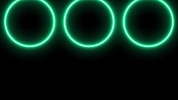 Neon Teken Object Elektrische Animatie Motion Graphics — Stockvideo