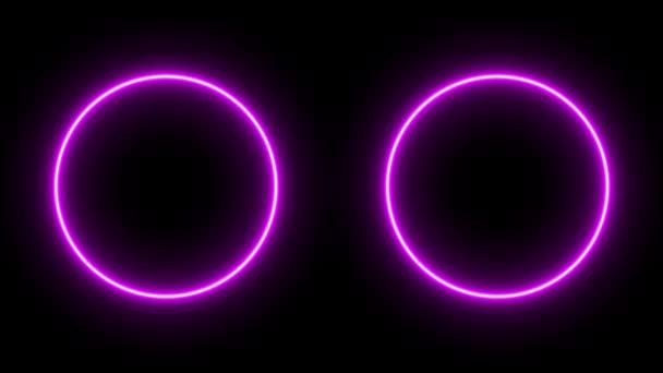 Neon Sign Object Electronic Animation Graphics — стокове відео