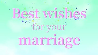Evlilik mesajınız için en iyi dileklerimle metin canlandırma grafikleri