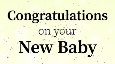 Yeni bebek mesajı animasyon animasyonu grafikleriniz için tebrikler.