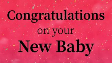 Yeni bebek mesajı animasyon animasyonu grafikleriniz için tebrikler.