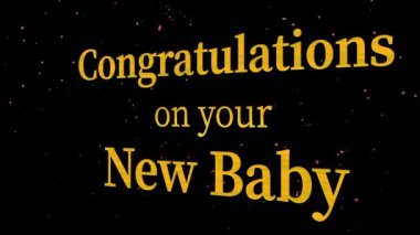 Yeni bebek mesajı animasyon animasyonu grafikleriniz için tebrikler.