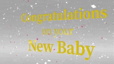 Yeni bebek mesajı animasyon animasyonu grafikleriniz için tebrikler.
