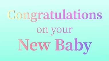 Yeni bebek mesajı animasyon animasyonu grafikleriniz için tebrikler.