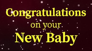 Yeni bebek mesajı animasyon animasyonu grafikleriniz için tebrikler.