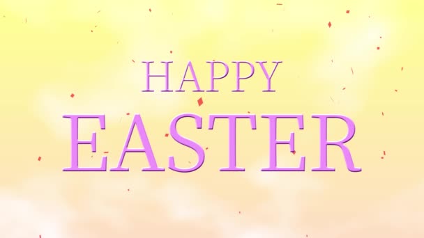 Happy Easter Event Tekst Animacja Grafika Ruchu — Wideo stockowe