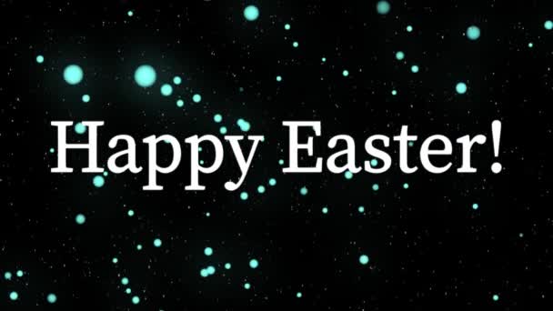 Feliz Pascua Evento Animación Texto Gráficos Movimiento — Vídeo de stock