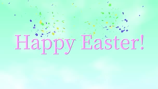 Happy Easter Event Tekst Animatie Motion Graphics — Stockvideo