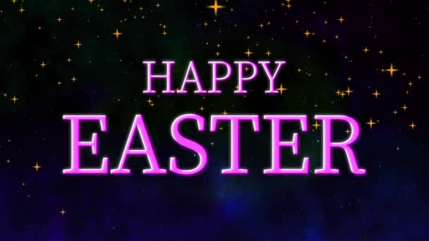 Boldog Húsvéti Eseményt Szöveg Animáció Mozgás Grafika — Stock videók