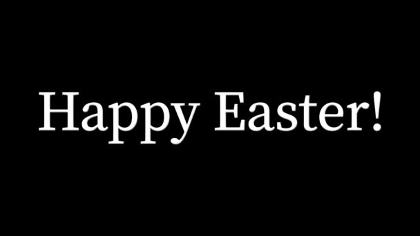 Boldog Húsvéti Eseményt Szöveg Animáció Mozgás Grafika — Stock videók