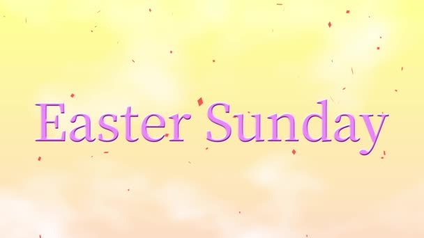 Easter Sunday Event Text Animation Motion Graphics — Stock Video