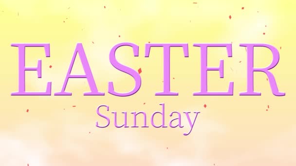Easter Sunday Event Text Animation Motion Graphics — стоковое видео
