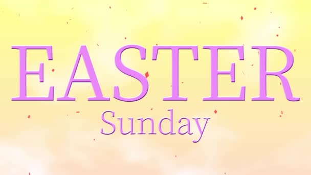 Easter Sunday Event Text Animation Motion Graphics — Stockvideo