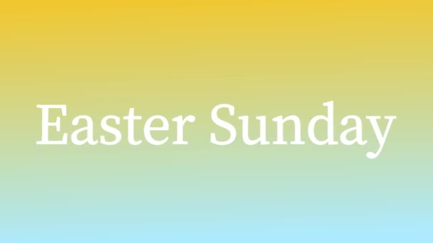 Easter Sunday Event Text Animation Motion Graphics — Stock Video