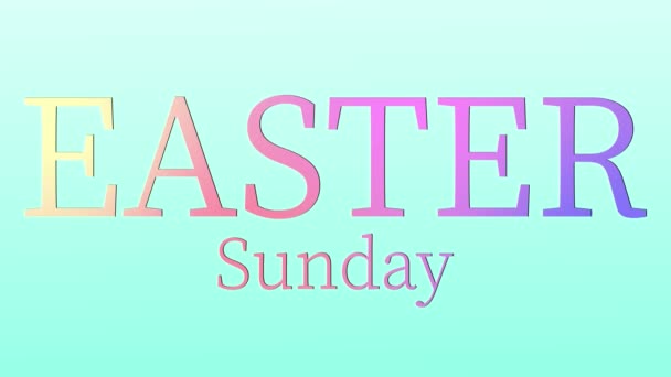 Easter Sunday Event Text Animation Motion Graphics — Stockvideo