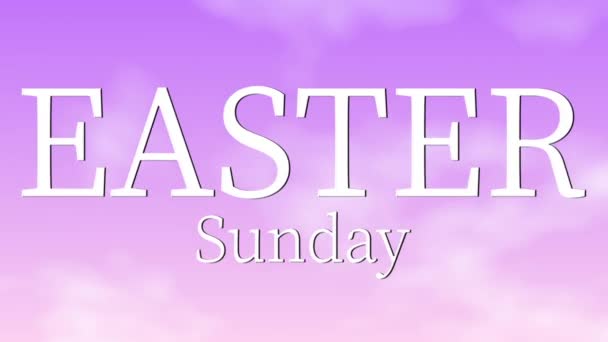 Easter Sunday Event Text Animation Motion Graphics — стоковое видео