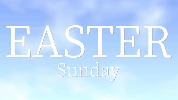 Easter Sunday Event Text Animation Motion Graphics — стоковое видео