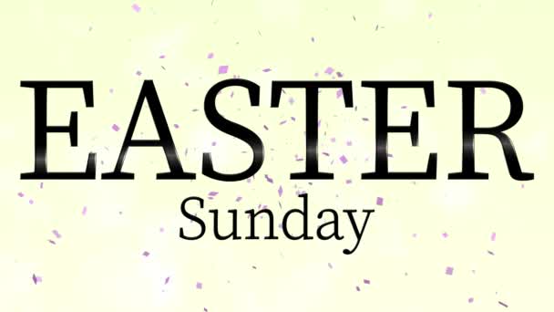 Easter Sunday Event Text Animation Motion Graphics — 图库视频影像