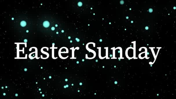 Wielkanoc Niedziela Wydarzenie Tekst Animacja Grafika Ruchu — Wideo stockowe