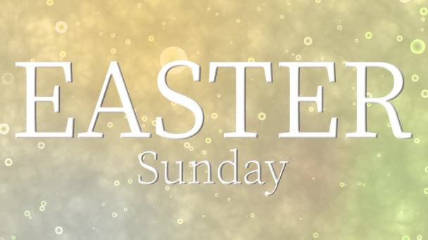 Animace Pohybu Textu Velikonoční Neděle — Stock video