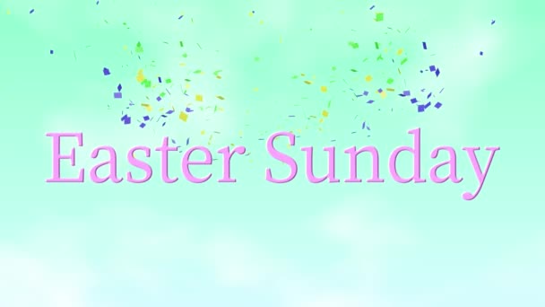Easter Sunday Event Text Animation Motion Graphics — Video Stock
