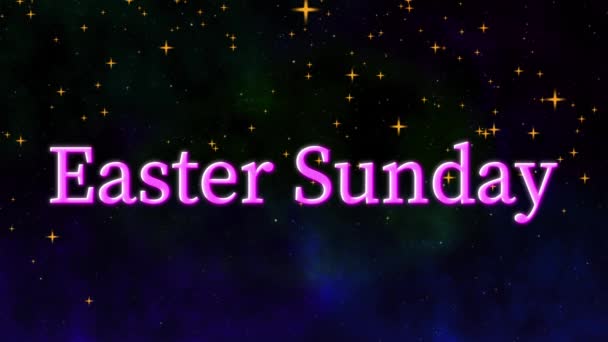 Easter Sunday Event Text Animation Motion Graphics — Video Stock