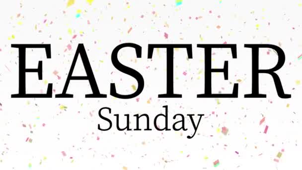 Easter Sunday Event Text Animation Motion Graphics — Stock Video