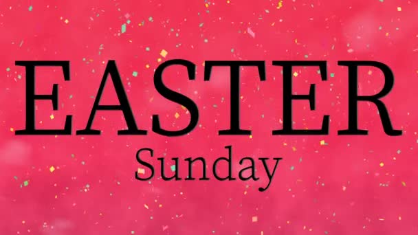 Easter Sunday Event Text Animation Motion Graphics — Stockvideo