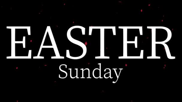 Easter Sunday Event Text Animation Motion Graphics — 图库视频影像