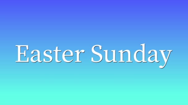 Easter Sunday Event Text Animation Motion Graphics — Stock Video