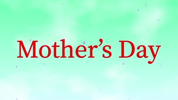 Orędzie Dnia Matki Prezent Prezentacja Grafiki Ruchu — Wideo stockowe