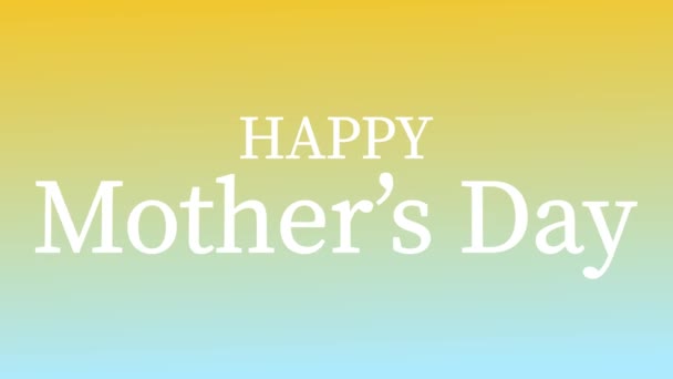 Mother Day Message Gift Present Motion Graphics — Stockvideo