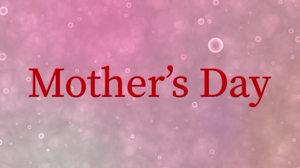 Orędzie Dnia Matki Prezent Prezentacja Grafiki Ruchu — Wideo stockowe