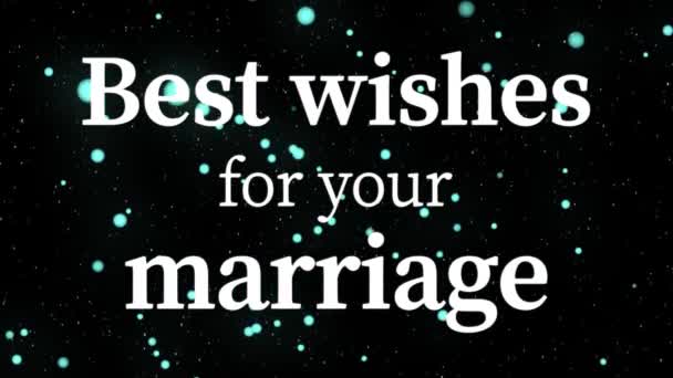 Найкращі Побажання Вашого Шлюбного Повідомлення Текстова Анімація Графіка Руху — стокове відео