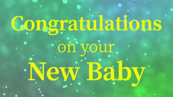恭喜你的新宝宝短信动画动作图形 — 图库视频影像