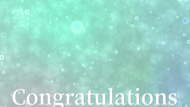 Congratulations Your New Baby Message Text Animation Motion Graphics — Stockvideo