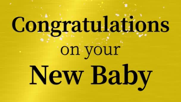 Congratulations Your New Baby Message Text Animation Motion Graphics — 图库视频影像