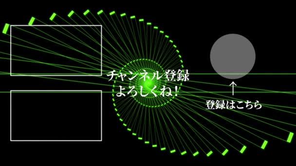 Idioma Japonés Youtube Tarjeta Final Gráficos Movimiento — Vídeos de Stock