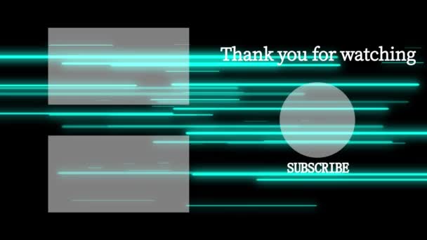 Youtube End Card Ending Screen Motion Graphics — стоковое видео
