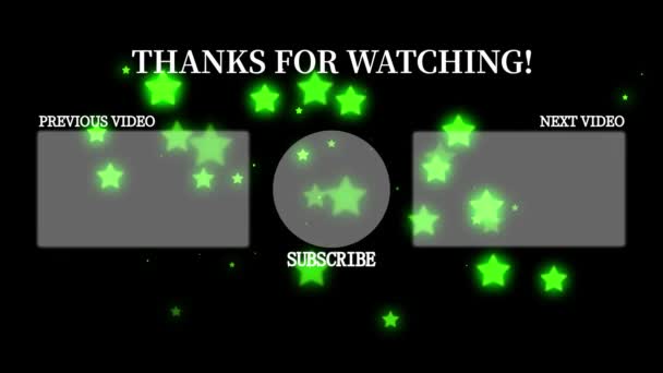 Youtube End Card Ending Screen Motion Graphics — Wideo stockowe