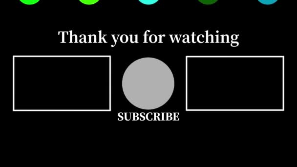 Youtube End Card Ending Screen Motion Graphics — Vídeo de Stock