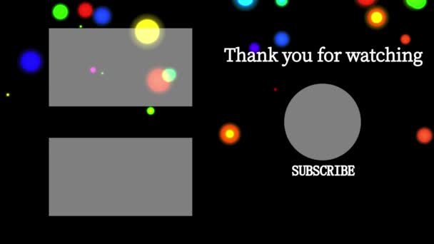 Youtube End Card Ending Screen Motion Graphics — Stock videók